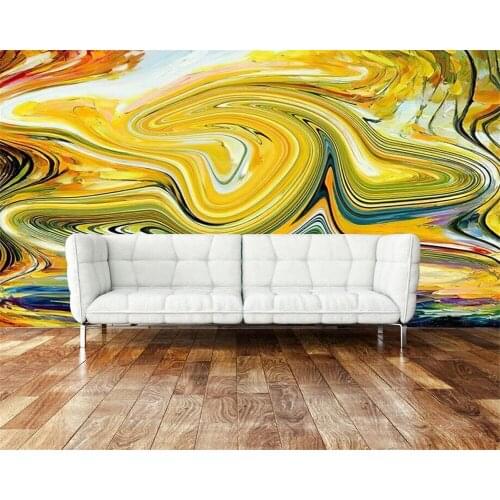 Beibehang Custom 3d wallpaper mural abstract art golden silk square decoration painting living room TV background wall sofa
