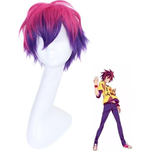 Sora No Game No Life Wig Cosplay Costume Men Women Short Heat Resistant Synthetic Hair Wig+ Free Wig Cap