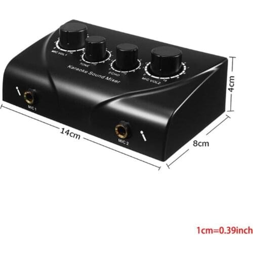 Portable Karaoke Sound Mixer Professional Echo Mixer Digital System Device 1XCB