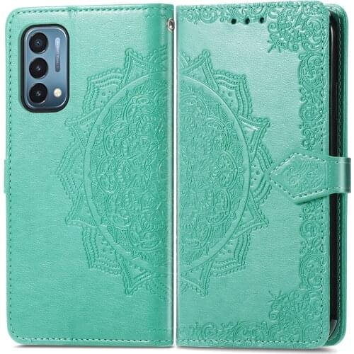 Embossed Flower PU Leather Cover For OnePlus Nord N200 5G Kickstand Wallet Card Pocket Phone Case Nord N 200 Case Funda