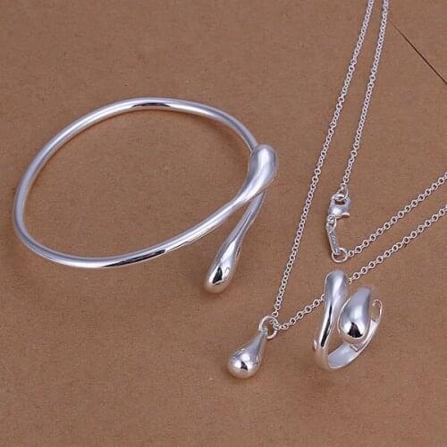 S331 Wholesale, free shipping jewelry set, fashion jewelry set Droptear Ring Bangle Necklace Jewelry Set