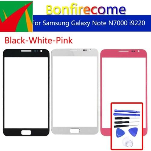 N7000 Touchscreen For Samsung Galaxy Note GT-N7000 GT-i9220 N7000 i9220 LCD Front Outer Glass Touch Screen Lens Replacement 5.3"