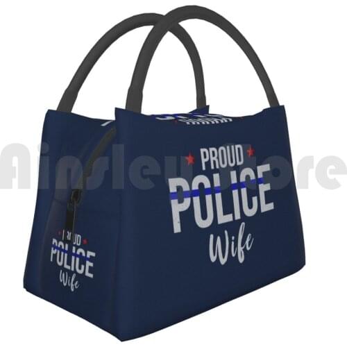 Cooler Lunch Bag Picnic Bag Proud Police Wife , Police Officer Family Proud Police Wife Family Cob Law