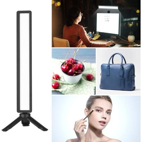 Andoer Computer Laptop Monitor Light Bar Video Conference Lighting Screen Lamp Fill-in Lamp USB Powered Mini Tripod Screen Clamp