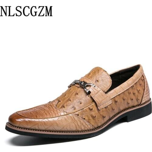 Wedding Dress Oxford Shoes for Men Office 2021 Formal Slip on Shoes Men Italian Coiffeur Men Dress Shoes Loafers Business Suit