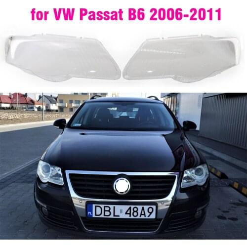 1pcs Car Front Headlight Lens Cover For vw Passat B6 2006 2007 2008 2009 2010 2011 Auto Lampshade covers housing transparent
