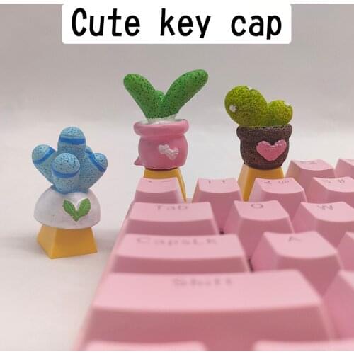 1PC Keyboards Decoration Gaming Accessories Cute Pink Personality Custom PBT Keycaps For Cross Axis Mechanical Keyboard Caps