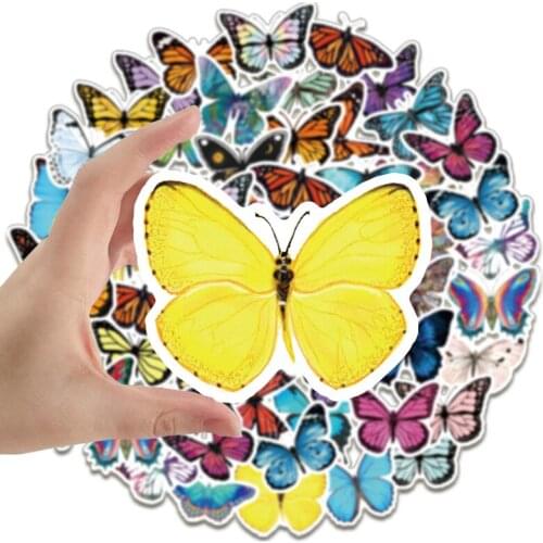 10/50pcs Beautiful Butterfly Stickers Scrapbooking Stickers Decorative Journal Happy Planner Sticker DIY Craft Albums Stickers