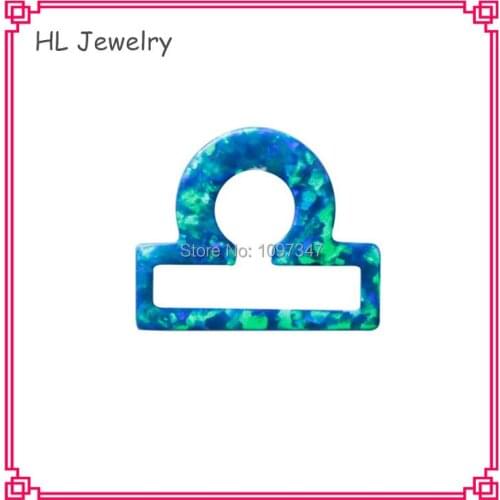 50PCS/LOT OP06 Azure Blue Libra Horoscope Opal Pendant Hot Sale 12 Zodiac Signs Pendant