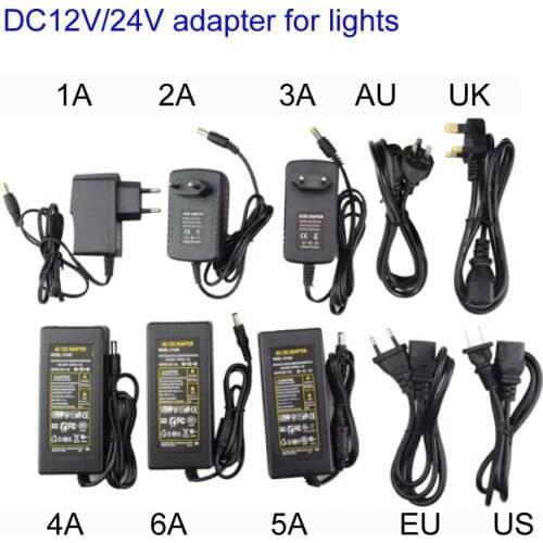 AC 110V-240V to DC12V 1A 2A 3A 4A 5A 6A Switch Power Supply Adapter Transformer for 5050 5630 8520 3528 2835smd LED strip lights