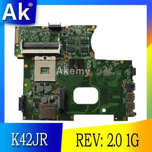 AK For Asus K42JR Laptop motherboard REV: 2.0 HM55 DDR3 For Asus k42j A40J K42JZ K42JB K42JY Laptop Mainboa 100% tested intact