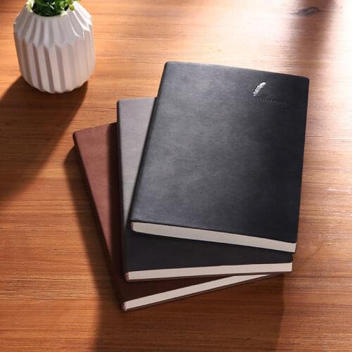 2021 New A5 Soft Notebook Imitation Sheepskin Leather Planner Agenda 2020 2021 Week Planner Travelers for Office School Supplies