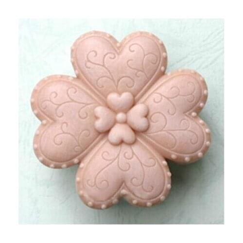 Soap Mold Cake Decoration Mold Handmade Soap Mold Heart/clover Modelling Silicon Aroma Stone Moulds Valentines Day Sell Hot 4