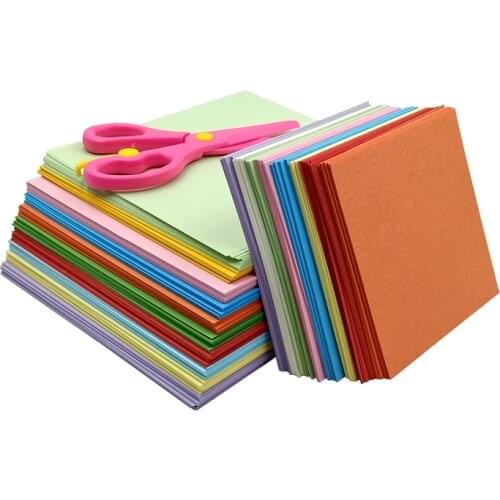 Handmade Origami paper 10 Assorted Colors, 10 Pieces of Each Color for Arts and Crafts Projects 15x15cm Square Sheets paper