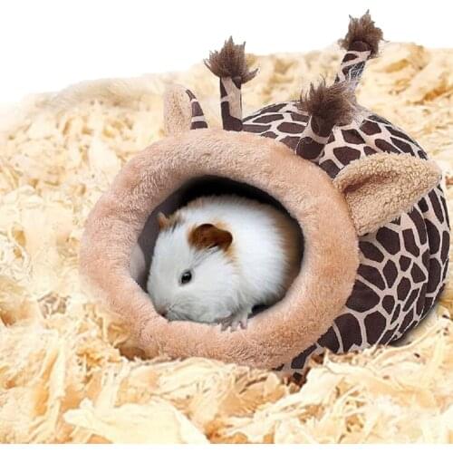 Pet Nest Cute Cartoon Animal Shape Small Pet Bed Cage Accessories Habitat Nest for Hamster Hedgehog Guinea Pig