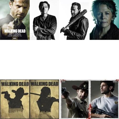 The Walking Dead Character Posters Livingroom Decoration Bedroom Vivid Color White Coated Paper Prints free shipping
