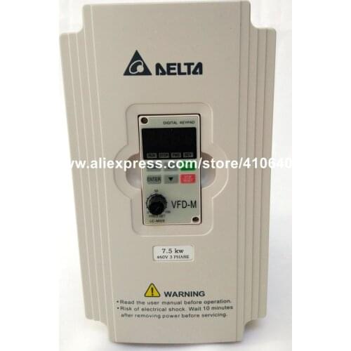 Delta Inverter 7.5KW VFD075M43A 3 Phase 380V to 460V Rated 18 A 100% New 7500W VFD Series Invertor Variable Speed AC Motor Drive
