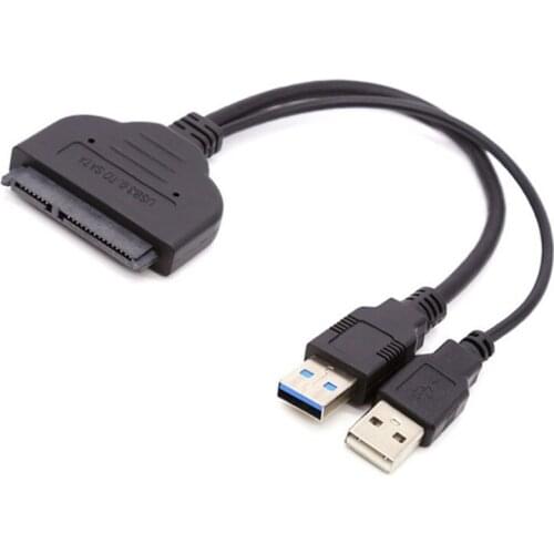 SATA Cable 7+15pin 5Gbps SATA to USB 3.0 Drive Converter Adapter Cable for 2.5 inch HDD SSD