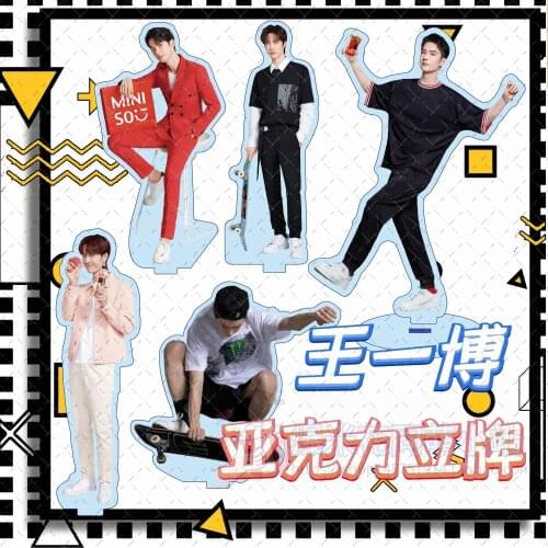 Anime The Untamed Wang Yibo Acrylic Stand Figure Model Plate Display Cosplay Tabletop Decor Cartoon Ornaments Cute Holiday Gifts