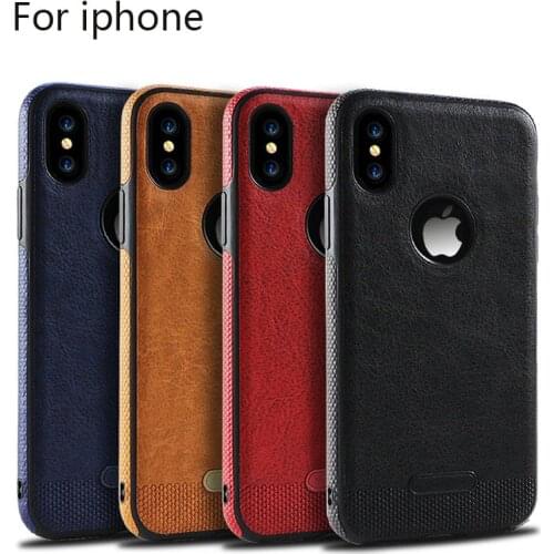 Hand Made For Apple iphone 8 Plus 7 Plus 6 6s Plus Leather Texture Case For iphone X Leather Cover