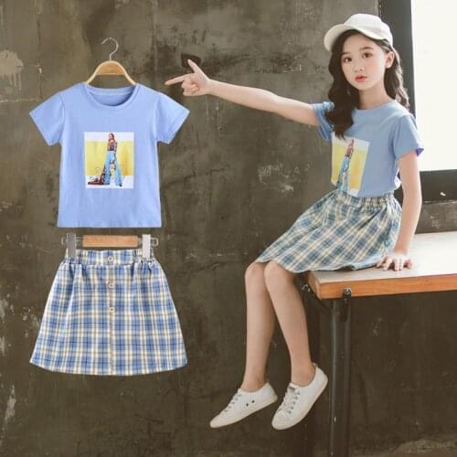 Baby Girls Summer Clothes Toddler Girl 2 Pieces Short Sleeve Cotton T-shirt+pants Sets Kids outwear Clothing Suit Children Top