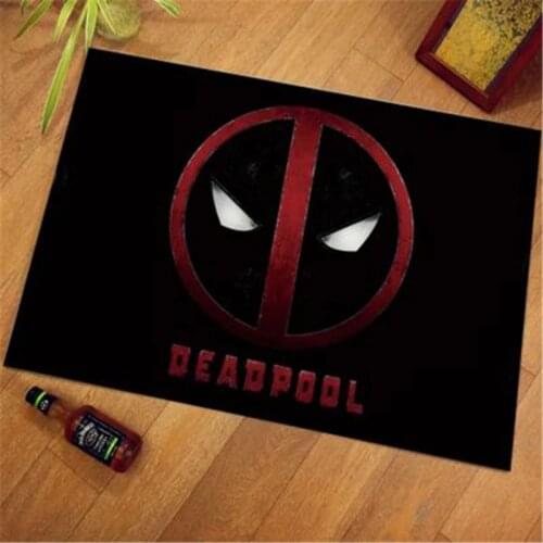 Cartoon Kids Playmat Deadpool Bath Mat Printing Rug Toilet Carpet Suede Non Slip Absorbent Shower Bathroom Mat Rugs