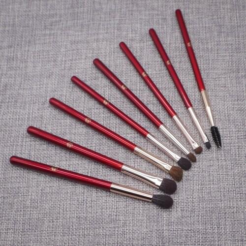 8pcs Professional Handmade Make Up Brush Kit Eye Shadow Blending Eyebrow Brush Soft Saikoho Goat Hair Makeup Brushes Set