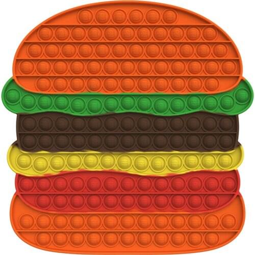 NEW Hamburger Fidget Toys Antistress Toy for Children Simple Dimple Fidget Relax Toy Push Bubble Sensory Toy For Adult Kid