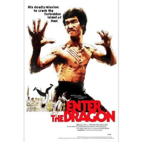 NEW ENTER THE DRAGON BRUCE LEE MOVIE Art print Silk poster Home Wall Decor