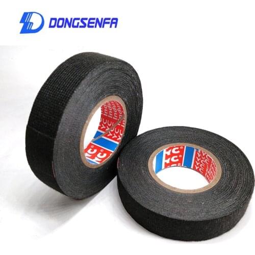DONGSENFA 9/15/19/25/32MMx15M Heat-resistant Wiring Harness Tape Looms Wiring Harness Cloth Fabric Tape For Cable Protection