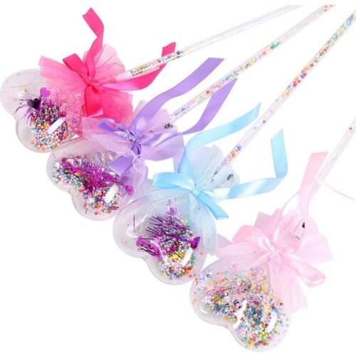 Party Light-up Magic Wand Glow Stick Witch Wizard Clear Heart Shape Led Wands Rave Toy Great For Birthdays Princess Dress Up Props Halloween Christmas presents Wedding decor