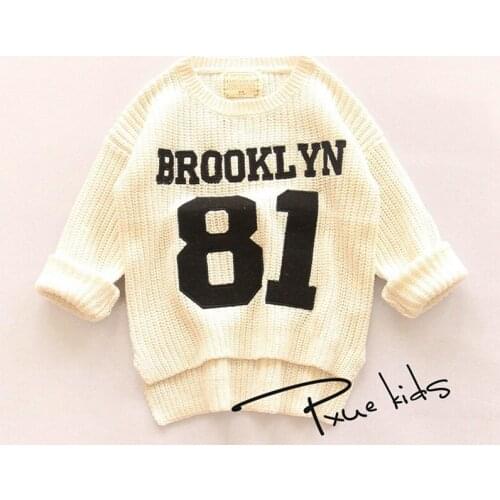 Baby girl winter clothes Fashion letters Soft Warm Knitted Sweater Autumn Girls 2-8 Clothing Outfits christmas Pullover Sweaters