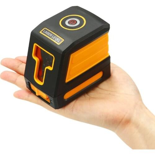 2 Lines Laser Level Meter Horizontal Vertical Red Cross Line Self-leveling Receiver IP54 Without Bracket Clip