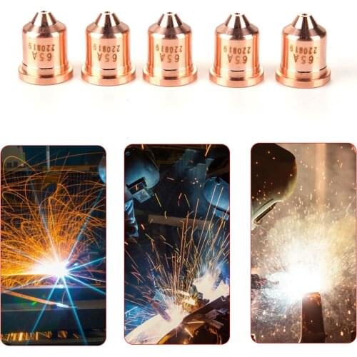 5pcs Welding Plasma Nozzle Cutting Tip Loss Parts Metal Cutter Tool Kit Accessories Electrode Torch Nozzle Supplies