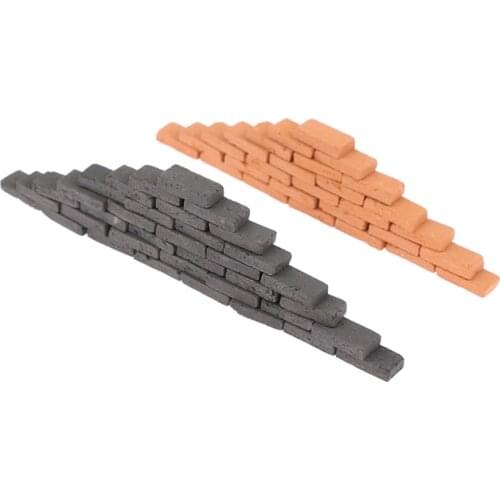 Mini 50pcs 1:35 Brick Model DIY House Miniature Dollhouse Accessory Simulation Bricks Toys for Kids Boys Girls Play House Game