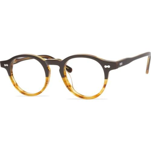 Belight Optical Men Italy Acetate Small Round Retro Vintage Prescription Eyeglasses Optical Spectacle Frame Eyewear MILTZEN
