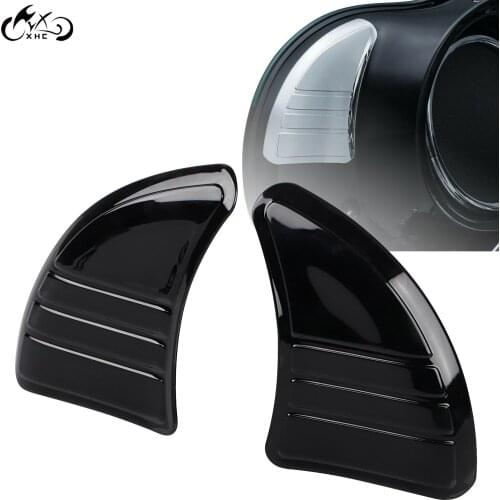 Motor Black Inner Fairing Mirror Cover Plugs For Harley Touring 14-20 Electra Street Glide CVO FLHX FLHT Ultra Limited FLHTK