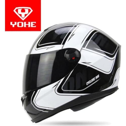 2019 Fashion YOHE Full Face motorcycle helmet ABS full cover motorbike helmets winter warm four season for men women Model YH966