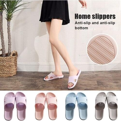 Anti-Slip Odor-Free Slippers Lightweight Indoor Soft Sole Household Bath Slippers for Women Men -OPK