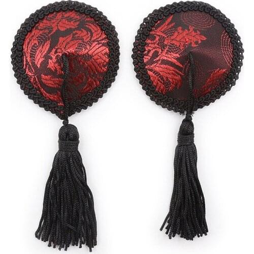 New Hot 1 Pair Sexy Pasties Stickers Women Lingerie Sequin Tassel Breast Bra Nipple Cover