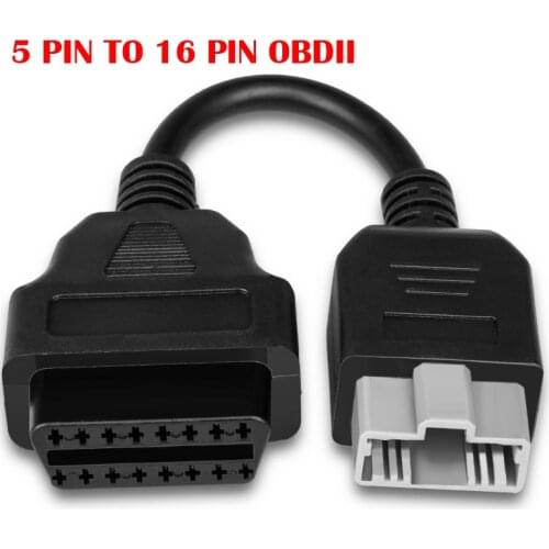 New OBD2 Adaptor Cable OBD 2 Extension Cable For Honda 5 Pin Male To 16 Pin Female 20cm for Car Diagnostic Scanner Adapter