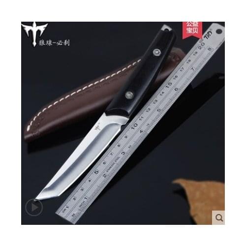 OUTDOORS STEELKnife Survival Hunting Knife Camping Tools man gift stainless steel wood Training Knife tools tactical defense