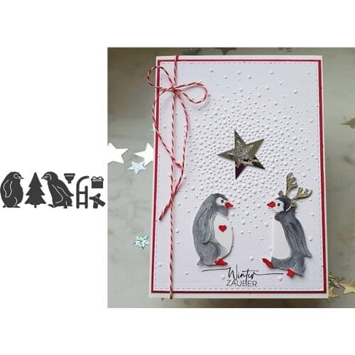 Penguins gifts metal cutting dies cut die mold for diy scrapbooking cards making paper crafts knife mould new 2020 diecuts