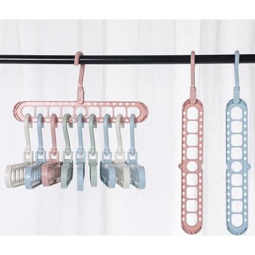 Plastic Scarf Cabide Hangers Clothes Hanger Closet Organizer Space Saving Hanger Multi-port Clothing Rack Perchas Cabides Home
