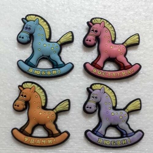 Plastics Horse Fridge Magnets Decorative Magnetic Refrigerator Stickers Kids Educatio Stereoscopic Fridge Magnet