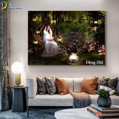 Full Drill 5D Diamond Painting Nature Landscape Fairy Beauty Diy Mosaic Embroidery Rhinestone Cross Stitch Handmade Home Decor