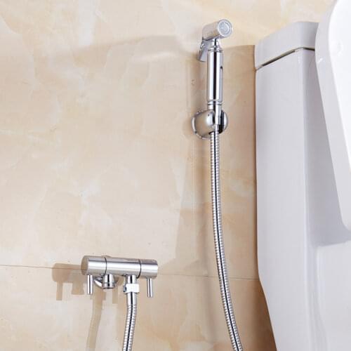 Handheld Toilet bidet sprayer set Kit Brass Hand Bidet faucet for Bathroom hand sprayer shower head self cleaning