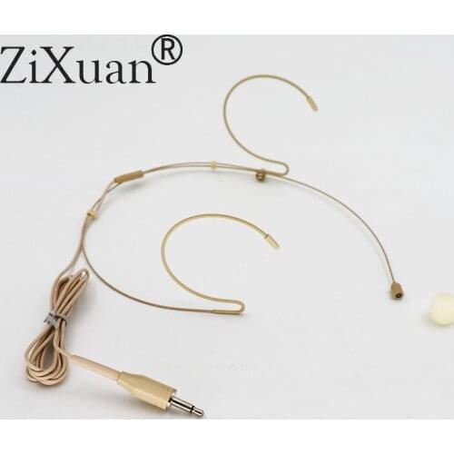 Professional Omnidirection Earset Condenser Microphone Miniature Skin Microphones Wired Headband Mic with 3.5mm Mono Plug