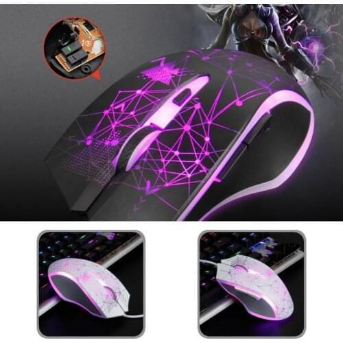 Lightweight Durable Symmetrical Design 3200DPI Wired Mice Computer Accessories Wired Mouse Programmable for Computer