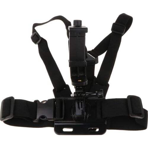 Adjustable Mobilephone Clip & Chest Harness Strap Mounting Holder For Smartphone